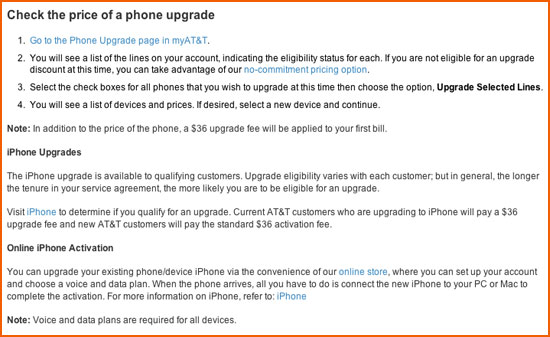 AT&T Raising Upgrade Fees